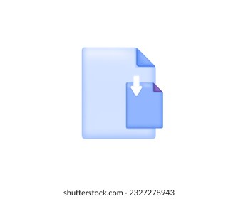 export documents, compress files, resize, save pages. a large sheet of paper with arrows and a small sheet of paper. symbol or icon. minimalist 3d concept design. vector elements. white background