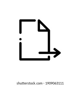 Export File Or Document Icon For Website And Mobile UI Design.