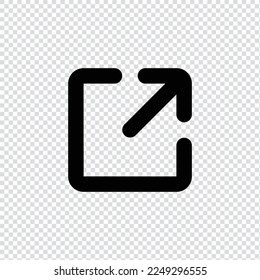 Export file filled icon in transparent background, basic app and web UI bold line icon, EPS10