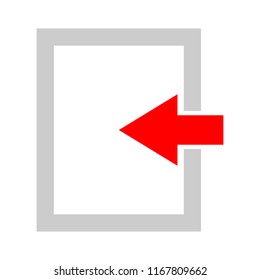 Export File Icon. File Document Symbol With Arrow.