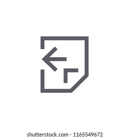 Export File Modern Simple Outline Vector Icon