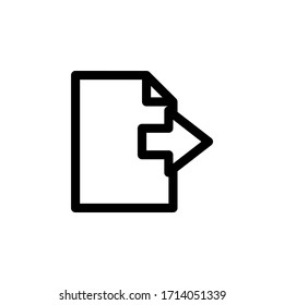Export File User Interface Outline Icon Logo Vector Illustration
