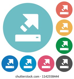 Export flat white icons on round color backgrounds