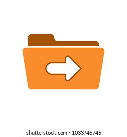Export folder forward move navigation next right icon. Vector icon