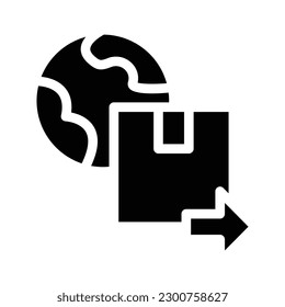 gráfico vectorial de ilustración de icono de glifo de exportación