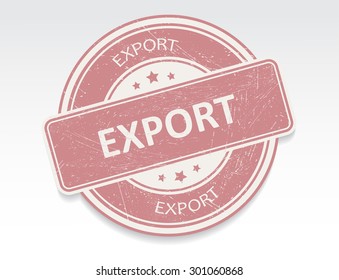 Export grunge rubber stamp.Vector illustration.