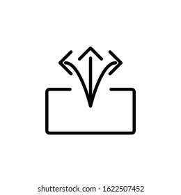 export icon design line style. Perfect for application, web, logo and presentation template