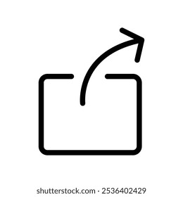 ícone Exportar Ilustração de arte plana no outline