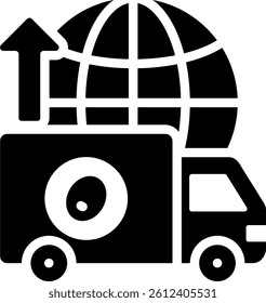 Export Icon Glyph Vector Illustration