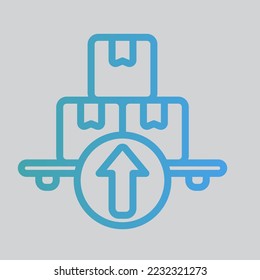 Export icon in gradient style about logistics, use for website mobile app presentation