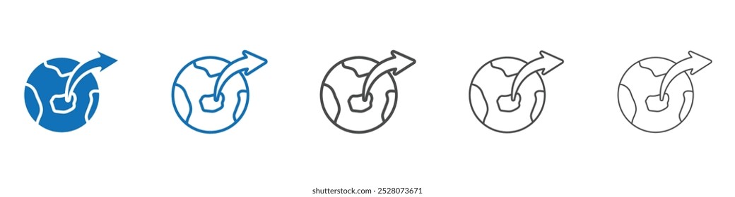 Export icon Isolated flat vector in outline