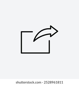 Export icon isolated on the white background.