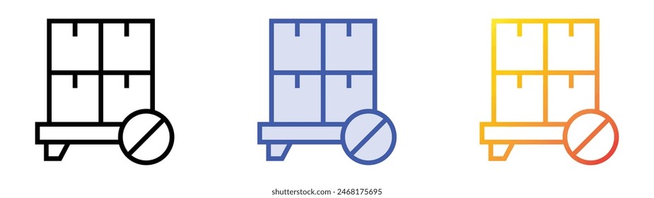 export icon. Linear, Blue Fill and Gradient Style Design Isolated On White Background