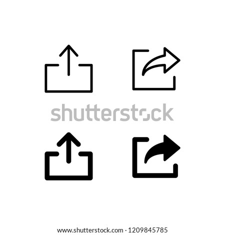 Export Icon Logo Vector Symbol. Share Icon