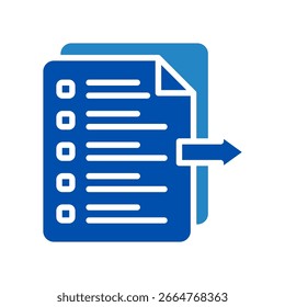 Ícone Exportar Ícone Mini Ilustração. Use Para Conceitos Modernos, Impressão, Ui, Kit Ux, Desenvolvimento De Web E Aplicativos. Vetor Relacionado A Escritório, Educação, Exame E Muito Mais