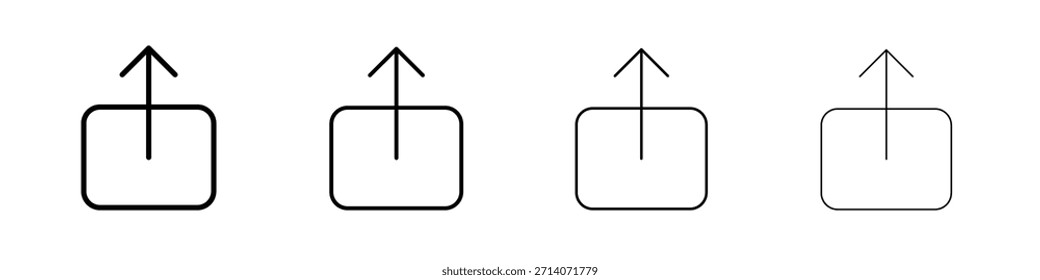Export icon symbol pictogram set