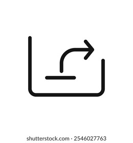Export icon Thin line art isolated