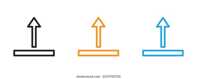 Export icon Thin line illustration set