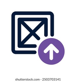 Icono de la exportación. Icono dual del Vector para su Sitio web, móvil, presentación, y diseño del logotipo.