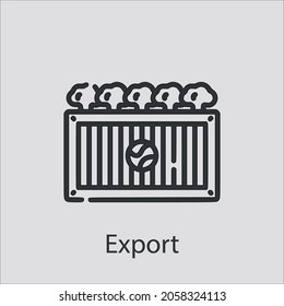 export  icon vector icon.Editable stroke.linear style sign for use web design and mobile apps,logo.Symbol illustration.Pixel vector graphics - Vector