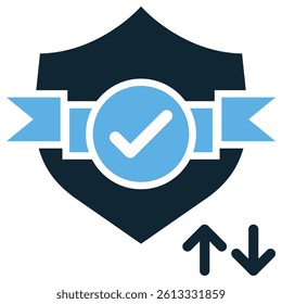 Export import clearance icon vector for customs process, trade approval, and shipment check. Ideal for border control design and international shipping verification.