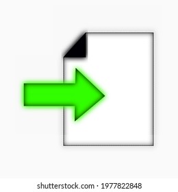 Export and import file icons. Upload, download sign.Save or open file. Share document symbol. Interface button. Element for design website etc.