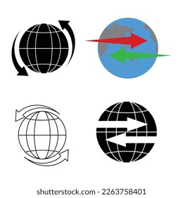 Export Import Icon illustration design