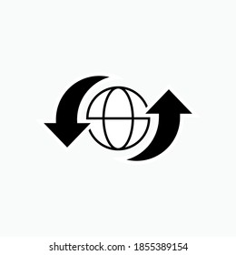 Export Import Icon. Logistic Traffic Symbol - Vector Logo Template.