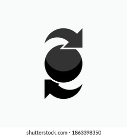 Exportar icono de importación. Símbolo de tráfico logístico - Plantilla de logotipo vector.
