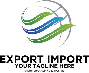 Export Import Logistics Shipping Logo