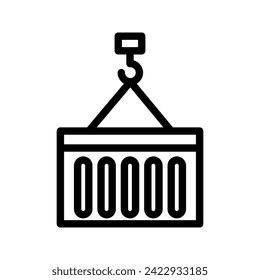 Export Import. Pulley and Container Icon color editable