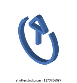 Export isometric left top view 3D icon