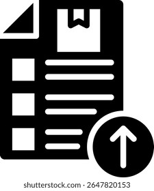 Ilustração do vetor de glifos do ícone Exportar licenças