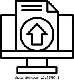 Export Line Vector Icon Design