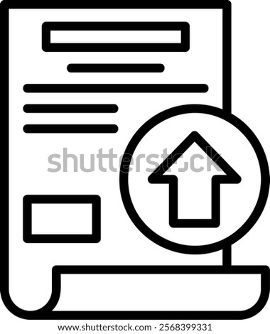 Export Line Vector Icon Design