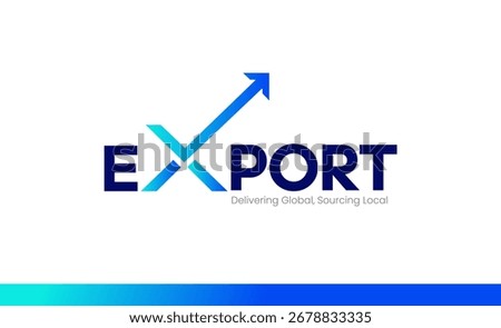 Export logo symbolizing global trade and progress.