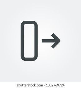 export object Icon. user setting symbol isolated on Gradient background. Vector Illustration