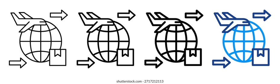 Icono de Producto de exportación Diferentes Colección de contorno