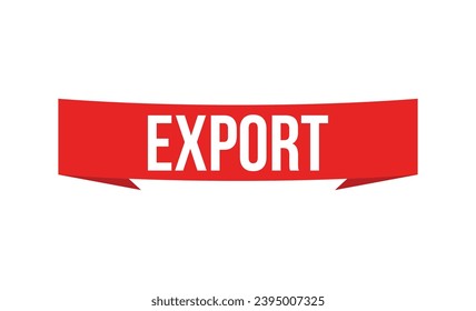 rote Vektorbanner-Illustration einzeln auf weißem Hintergrund exportieren