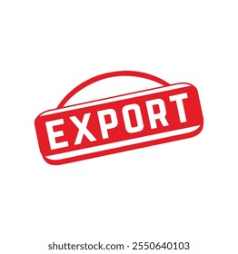 Diseño de sello de goma de exportación. ILUSTRACIÓN VECTORIAL. 
