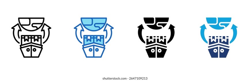 Icono de envío de exportación Multi Style Ilustración vectorial