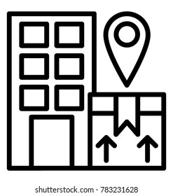 Export trading company line vector icon