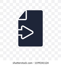 Export transparent icon. Export symbol design from Web navigation collection. Simple element vector illustration on transparent background.