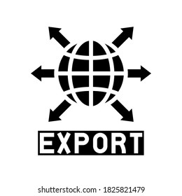 export transportation glyph icon vector. export transportation sign. isolated contour symbol black illustration