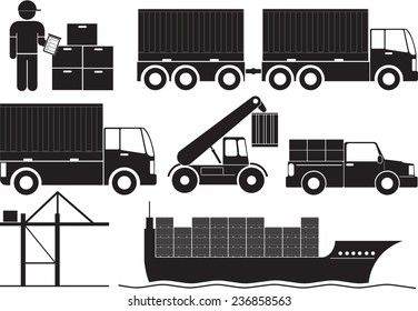 Exports of goods by sea.