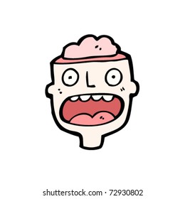 exposed brain cartoon