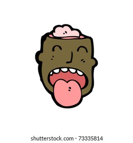 exposed brain cartoon