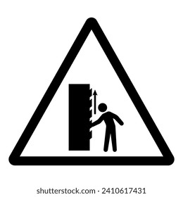 Exposed Buckets And Moving Parts Can Cause Symbol Sign ,Vector Illustration, Isolate On White Background Label. EPS10