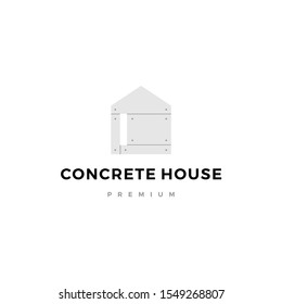 exposed concrete house logo vector icon illustration