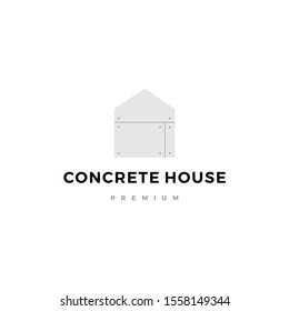 exposed concrete house logo vector icon illustration